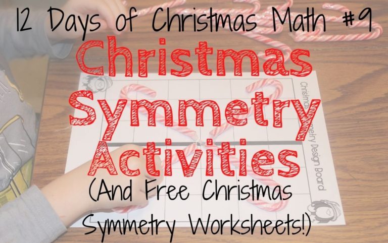 free christmas symmetry worksheets