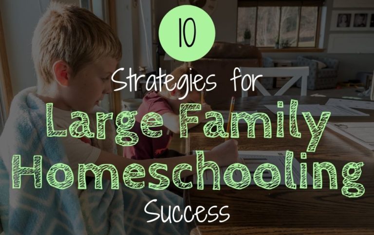 10 Strategies for Large Family Homeschooling Success