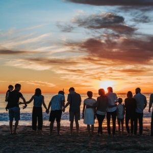 Together at beach