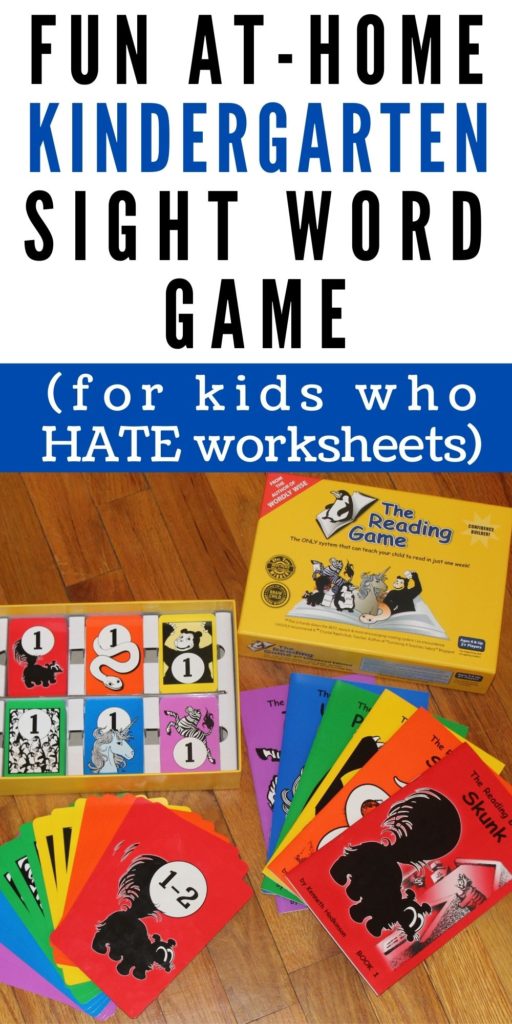 Fun at home kindergarten sight word game for kids who hate worksheets