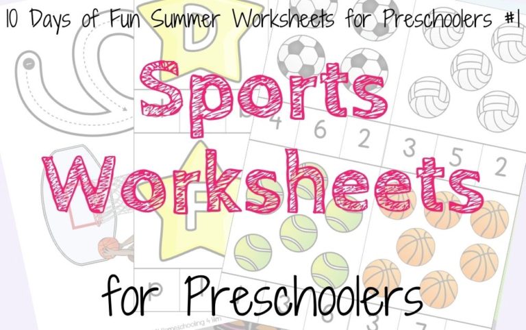 Sports Worksheets for Preschoolers