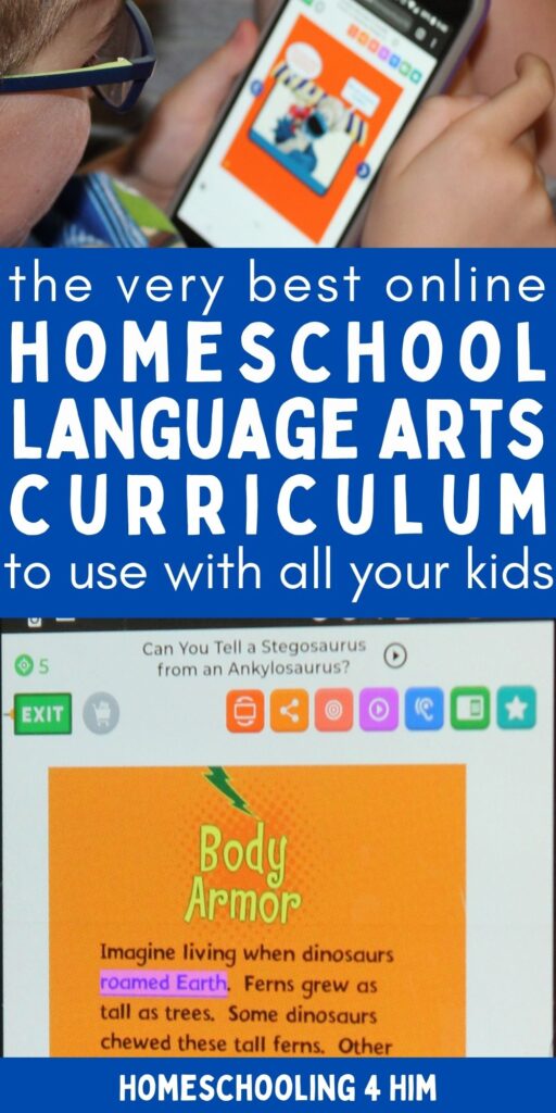 The very best online Homeschool Language Arts curriculum to use with all your kids- perfect for homeschooling in preschool, kindergarten, and beyond!