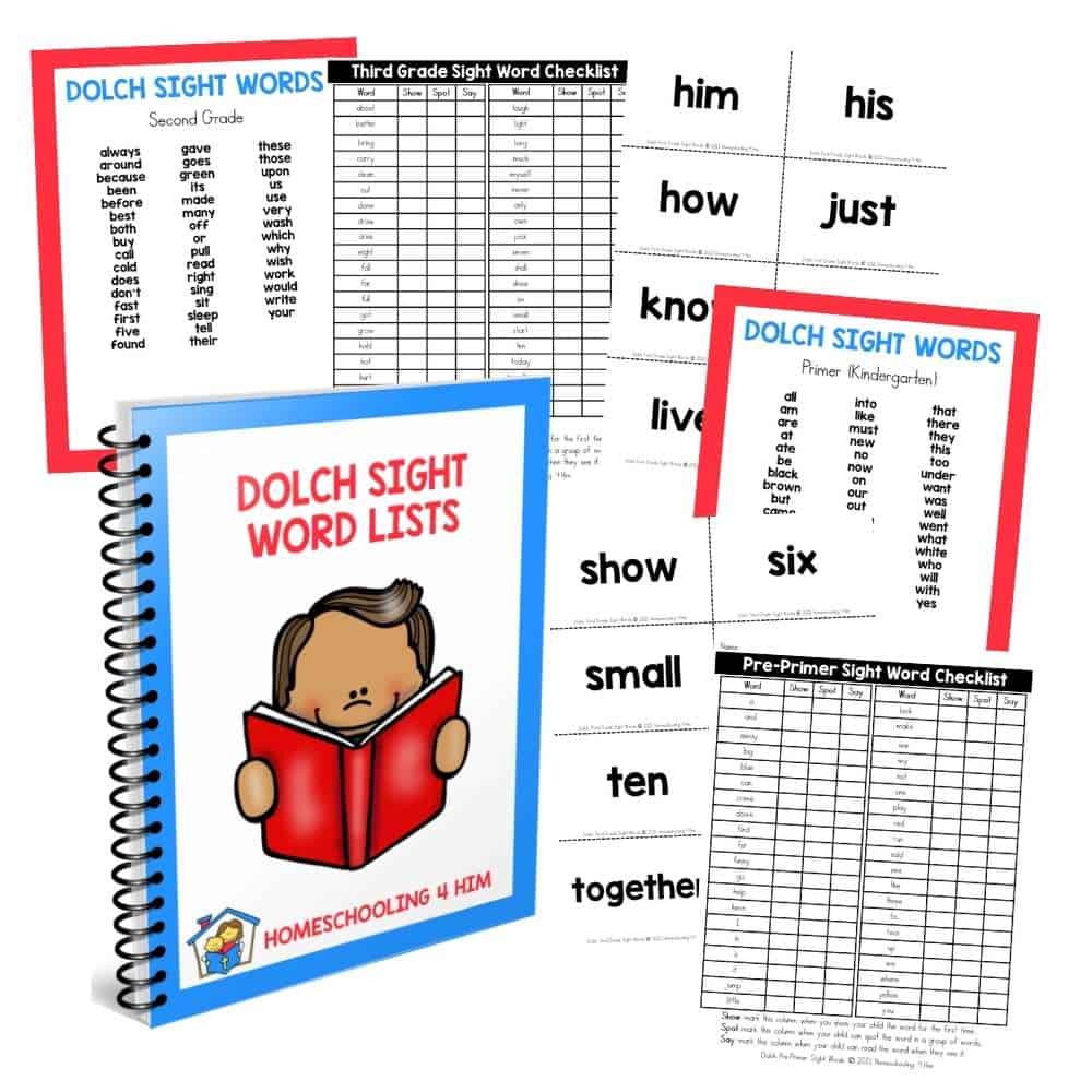 kindergarten sight words list printable