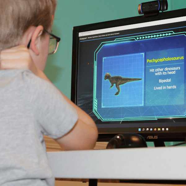 learning about dinosaurs with Online Homeschool Electives with Allschool