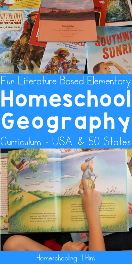 Fun literature based elementary homeschool geography curriculum- USA and 50 states