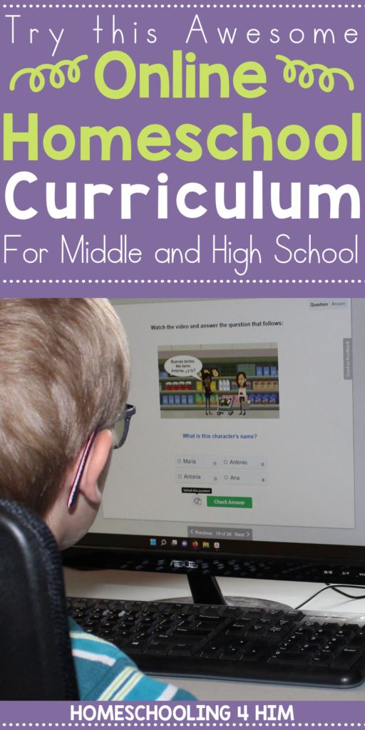 Try this awesome Online homeschool curriculum for middle and high school