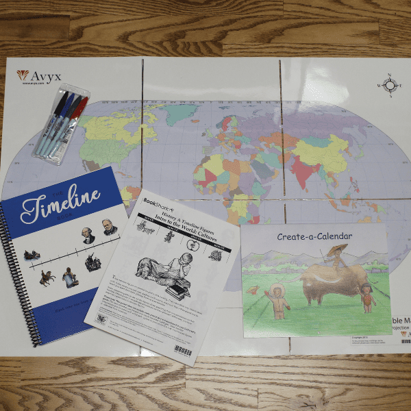 maps and timeline included in BookShark Homeschool History Curriculum for 1st Grade