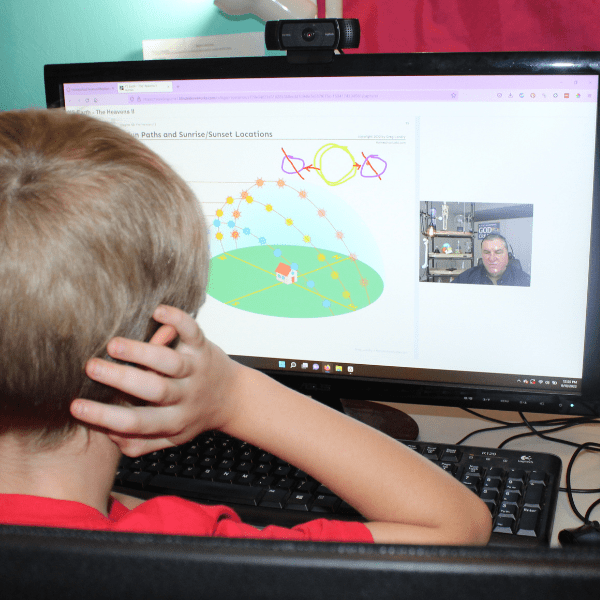 student studying with online homeschool science classes