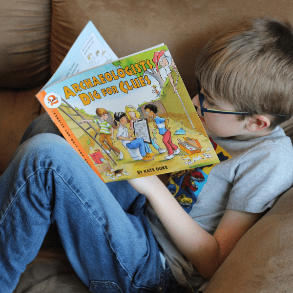 Child enjoying history with Sonlight's Elementary Homeschool History Curriculum