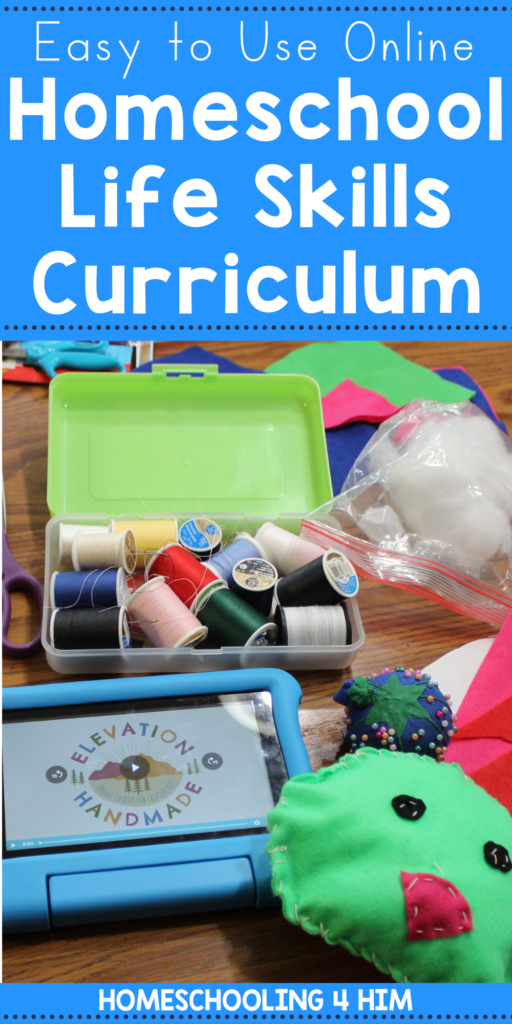 Easy to use online homeschool life skills curriculum - The Makers Club Membership from Elevation Handmade