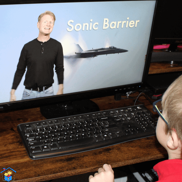 child using Word Up! from Compass Classroom online homeschool vocabulary curriculum
