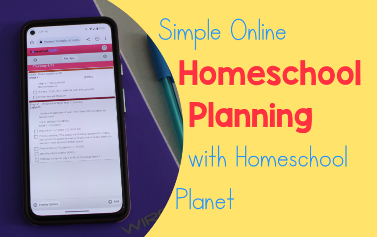 Simple Online Homeschool Planning with Homeschool Planet