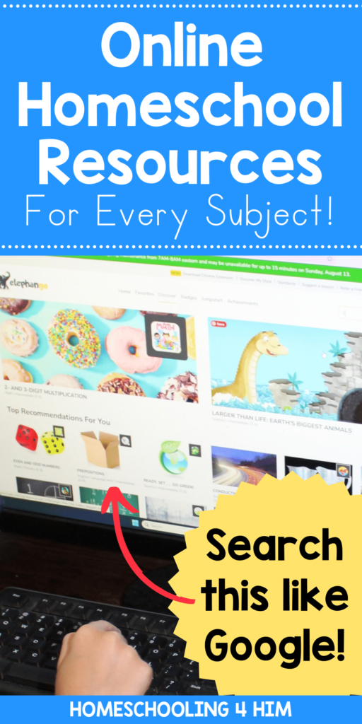 Online homeschool resources for every subject- search them like Google!