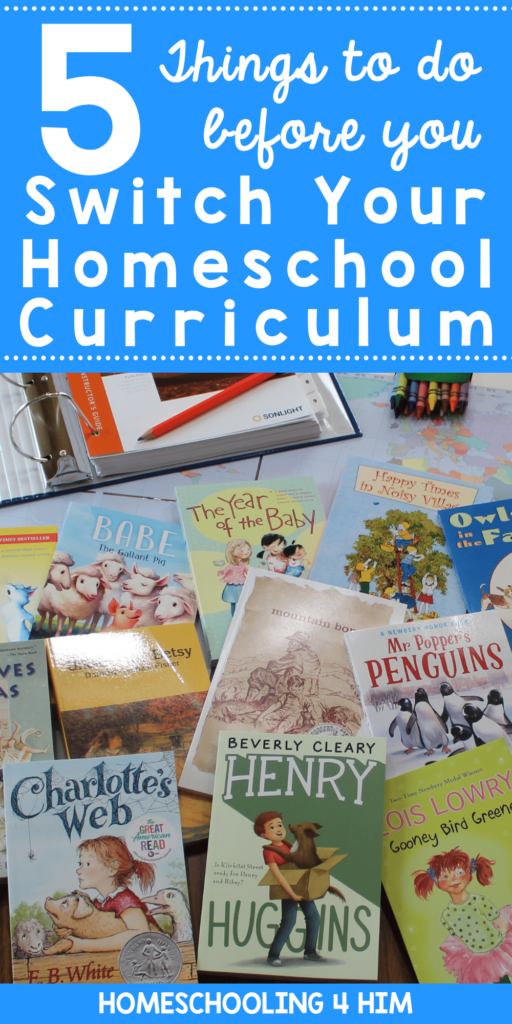 5 things to do before you switch your homeschool curriculum