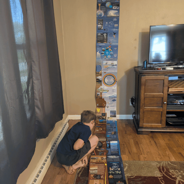 studying homeschool earth science with a chart